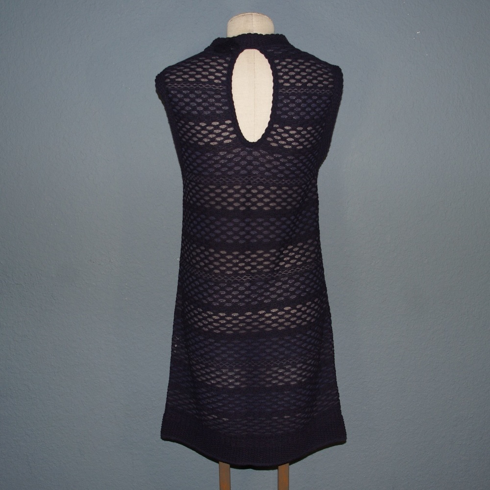 M MISSONI Eggplant Honeycomb Knit Sleeveless Dress - Picture 6 of 8